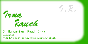 irma rauch business card